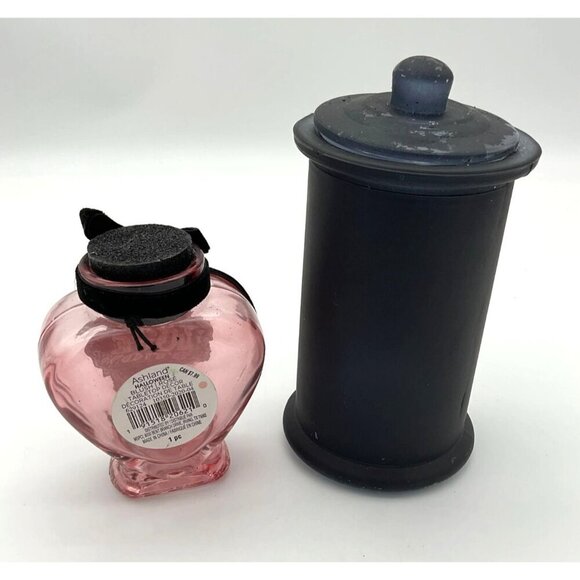 Halloween Bundle of 7 Witch Themed Purple & Black Wooden & Glass Decor - Picture 7 of 7